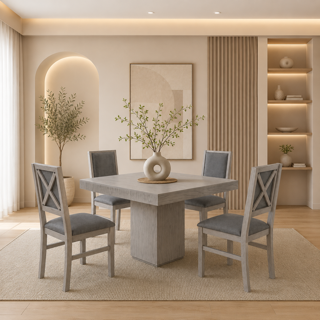 Antecomedor de 4 Careto Elis Delfín 